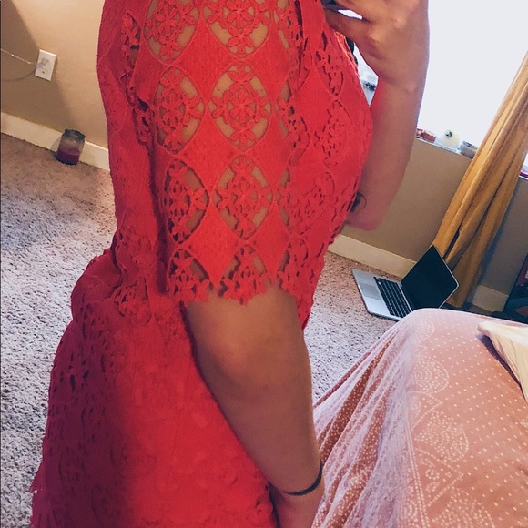 Lulus Pink Lace Dress - Picture 5 of 6